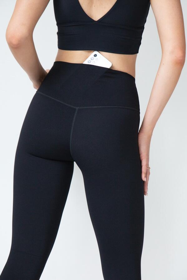 Legginsy krótkie damskie czarne RUNNING 2skin 5/7
