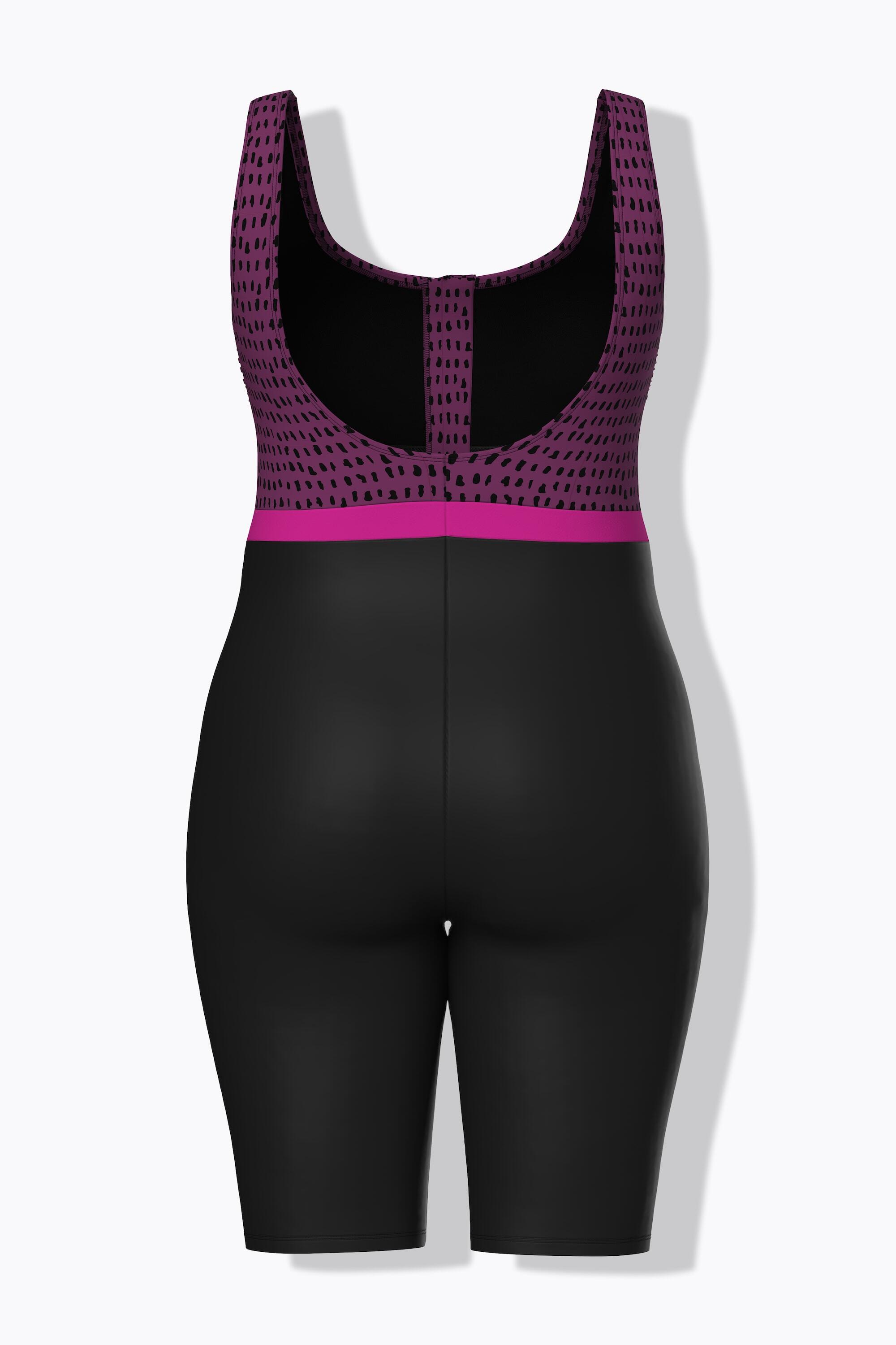 Femme Combinaison de bain short long. Fermeture zippée. Sans bonnets souples 7/7
