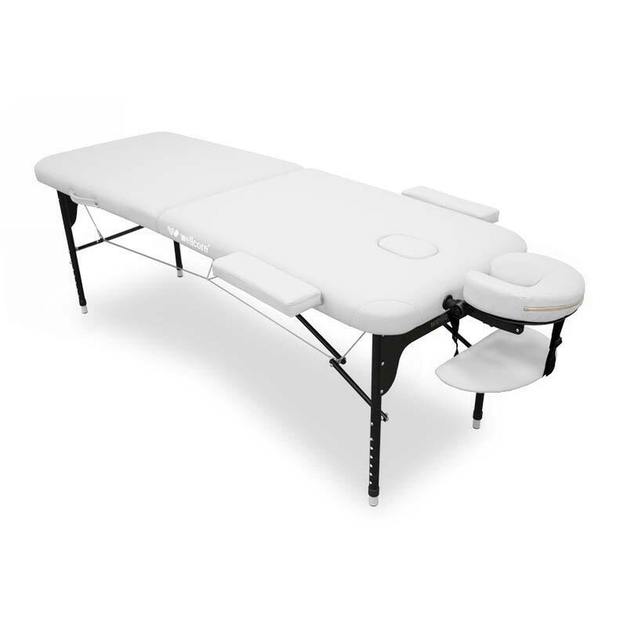 Wellcore - Civière Pliable En Aluminium Wellcore 185 X 65 Cm - Table De Massage - Blanc - No Size - Decathlon