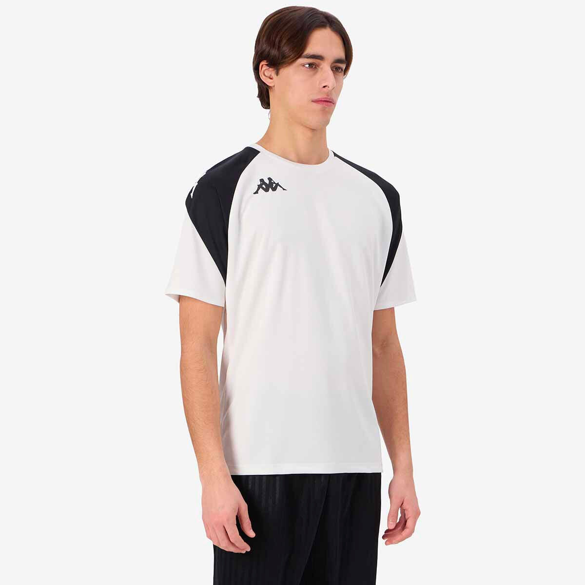 Kappa Loreto Shirt Korte Mouw Heren - Wit / Zwart 4/7