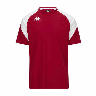 Maglie gioco da bambino in poliestere riciclato rosso da calcio