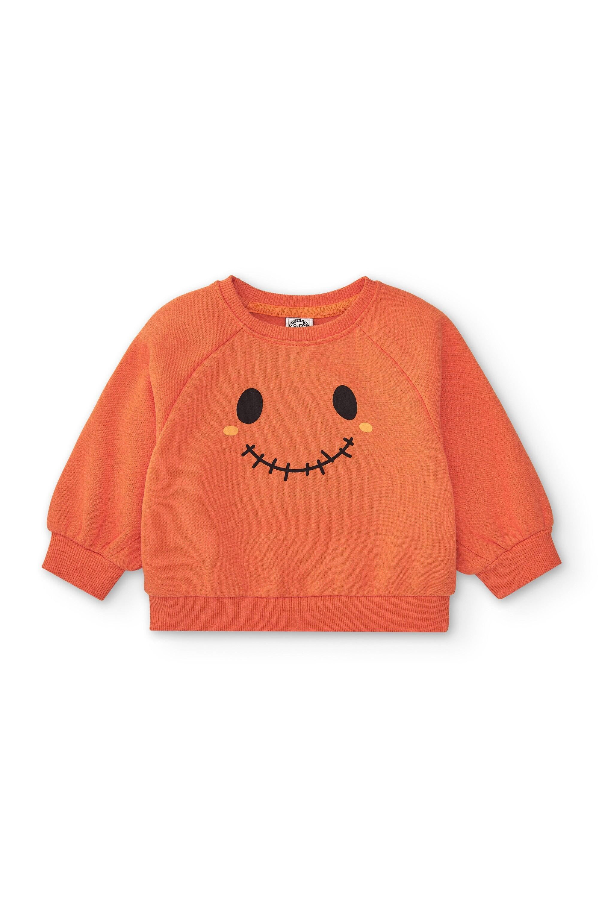 Sudadera de bebé naranja calabaza 2/4