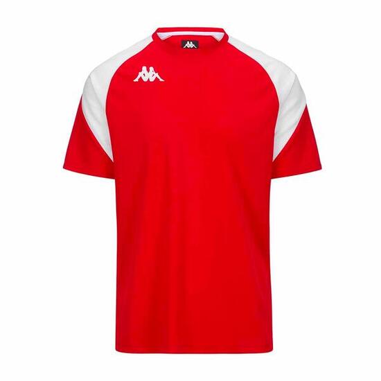 Maglie gioco da uomo in poliestere riciclato rosso da calcio