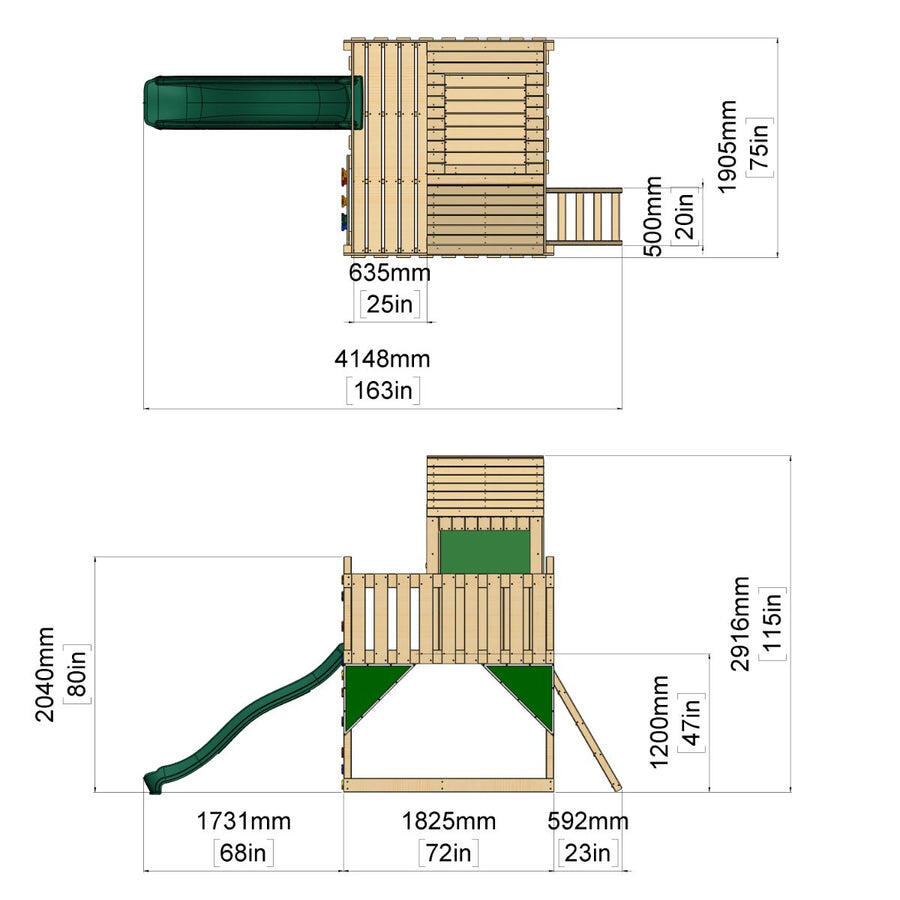 Stelzenhaus Meteorit in Eisblau - 414 × 190 × 291 cm 5/6