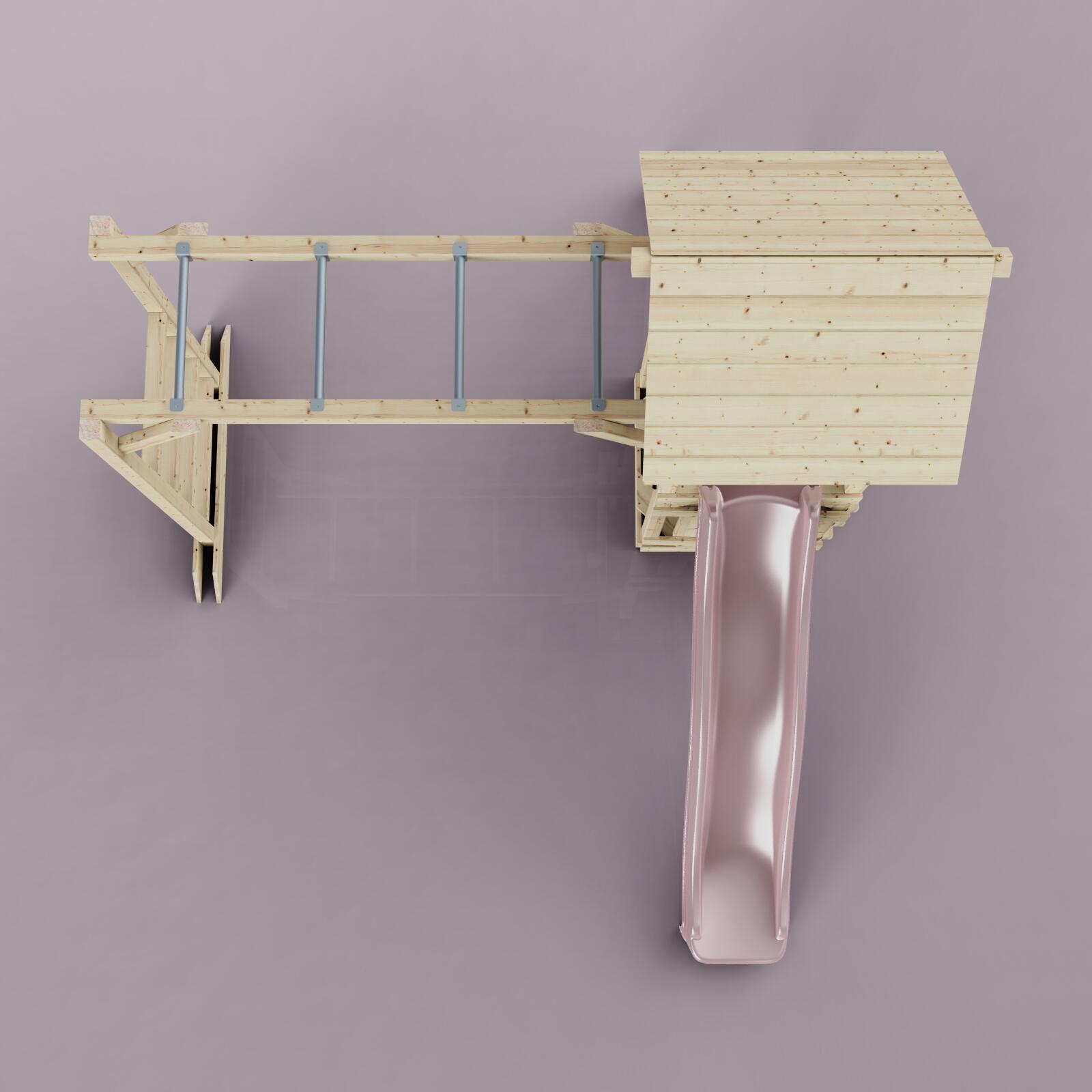 Spielturm Lund in Altrosa - 358 × 295 × 275 cm 6/6