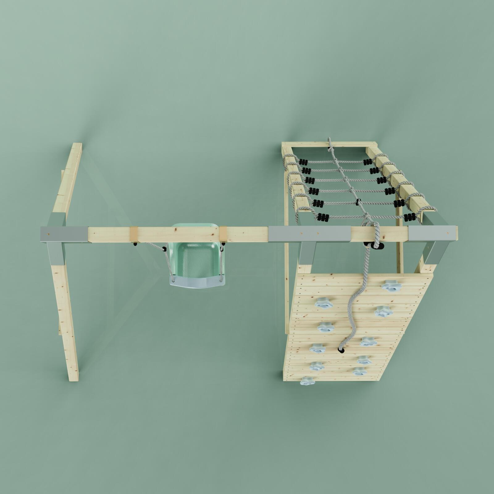 Klettergerüst Schneehase in Mintgrün - 182 × 236 × 212 cm 6/6