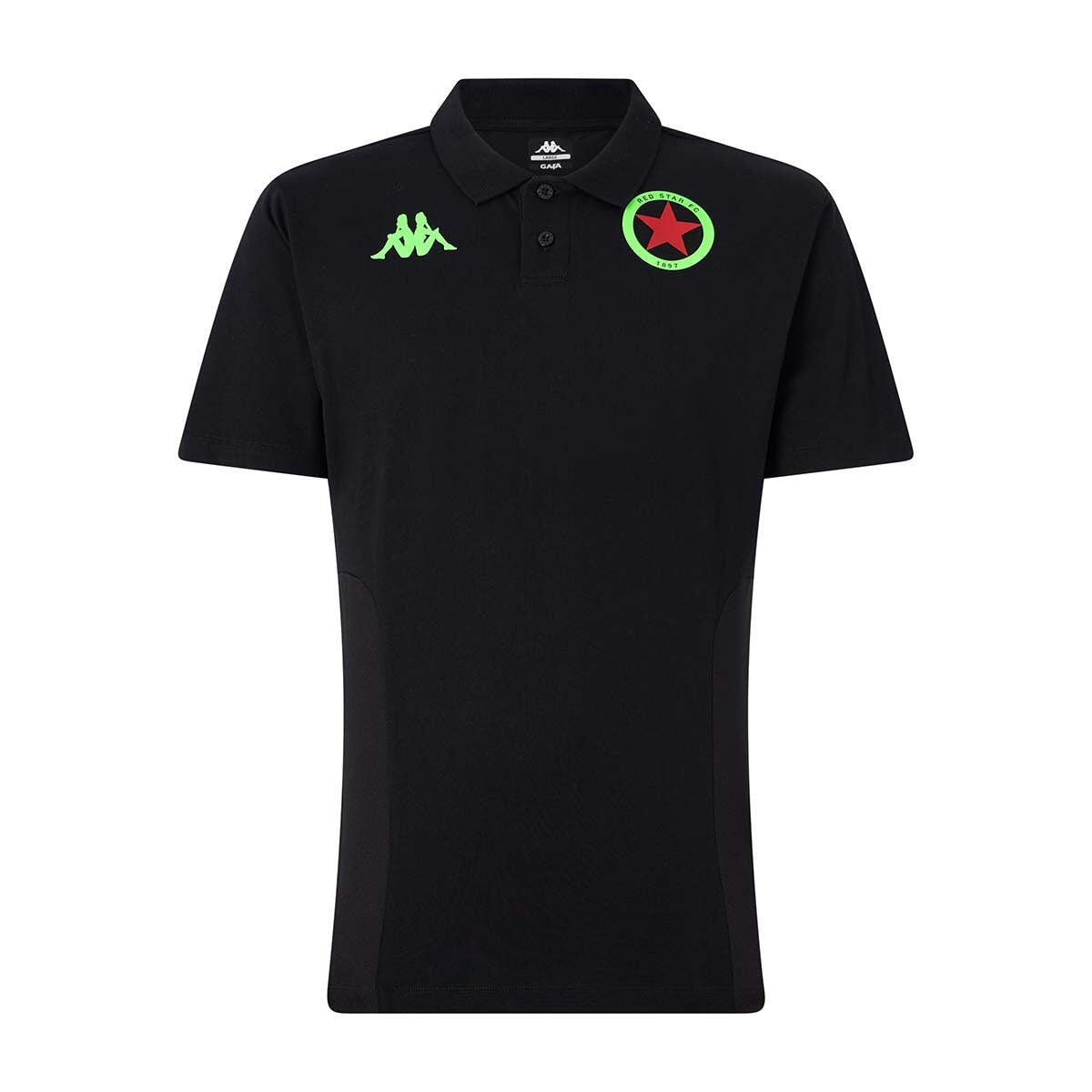 Kappa - Polo Minditti Garçon Red Star Fc 25/26 - Polo Manches Courtes - Noir - Decathlon