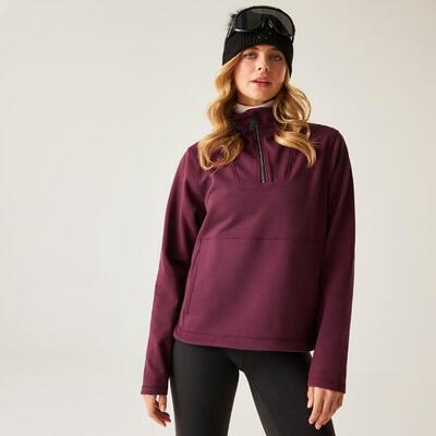 Wander fleece trui voor dames met kwart ritssluiting en een relaxte pasvorm