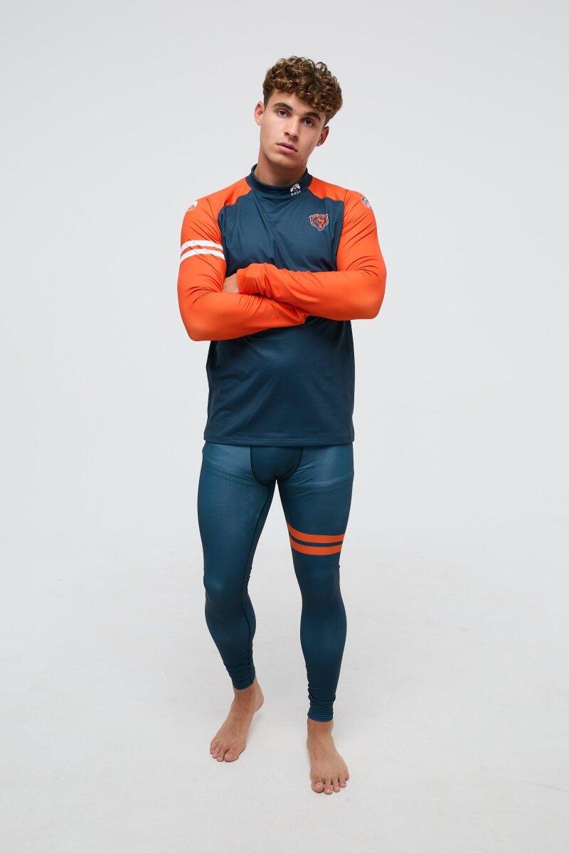 Homme Ski Sous-vêtement Bas Thermique NFL Chicago Bears 3/5