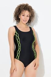 Femme Maillot de bain sans bonnets souples décolleté rond et passepoil