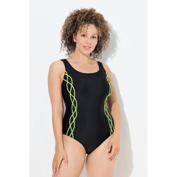Femme Maillot de bain sans bonnets souples décolleté rond et passepoil
