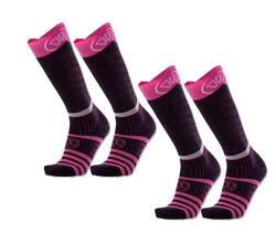 Chaussette de ski haute définition en laine mérino - Lot de 2 Paires