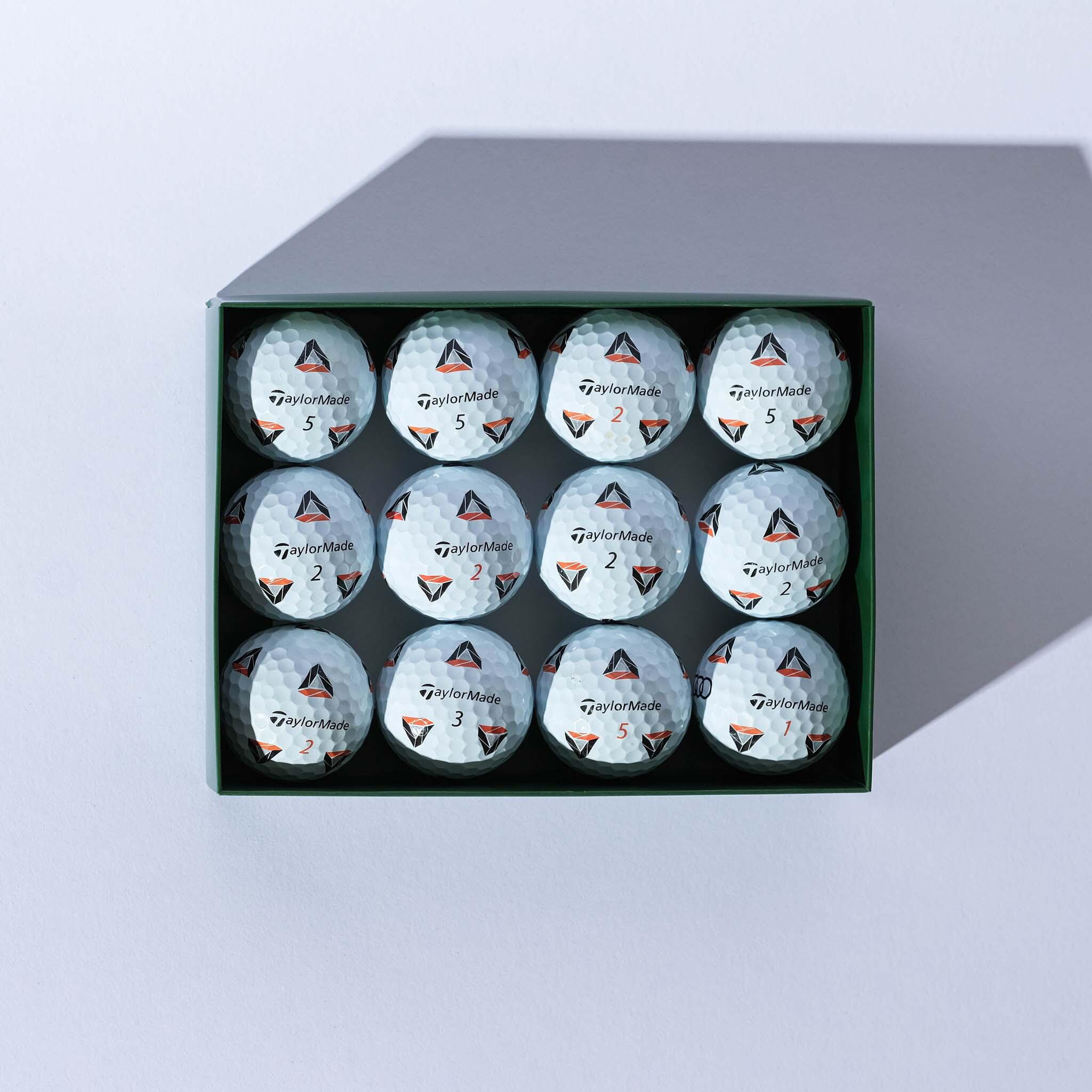 12 Balles de Golf d'Occasion Taylormade AAAA - Modèle TP5/TP5x Pix 5/7