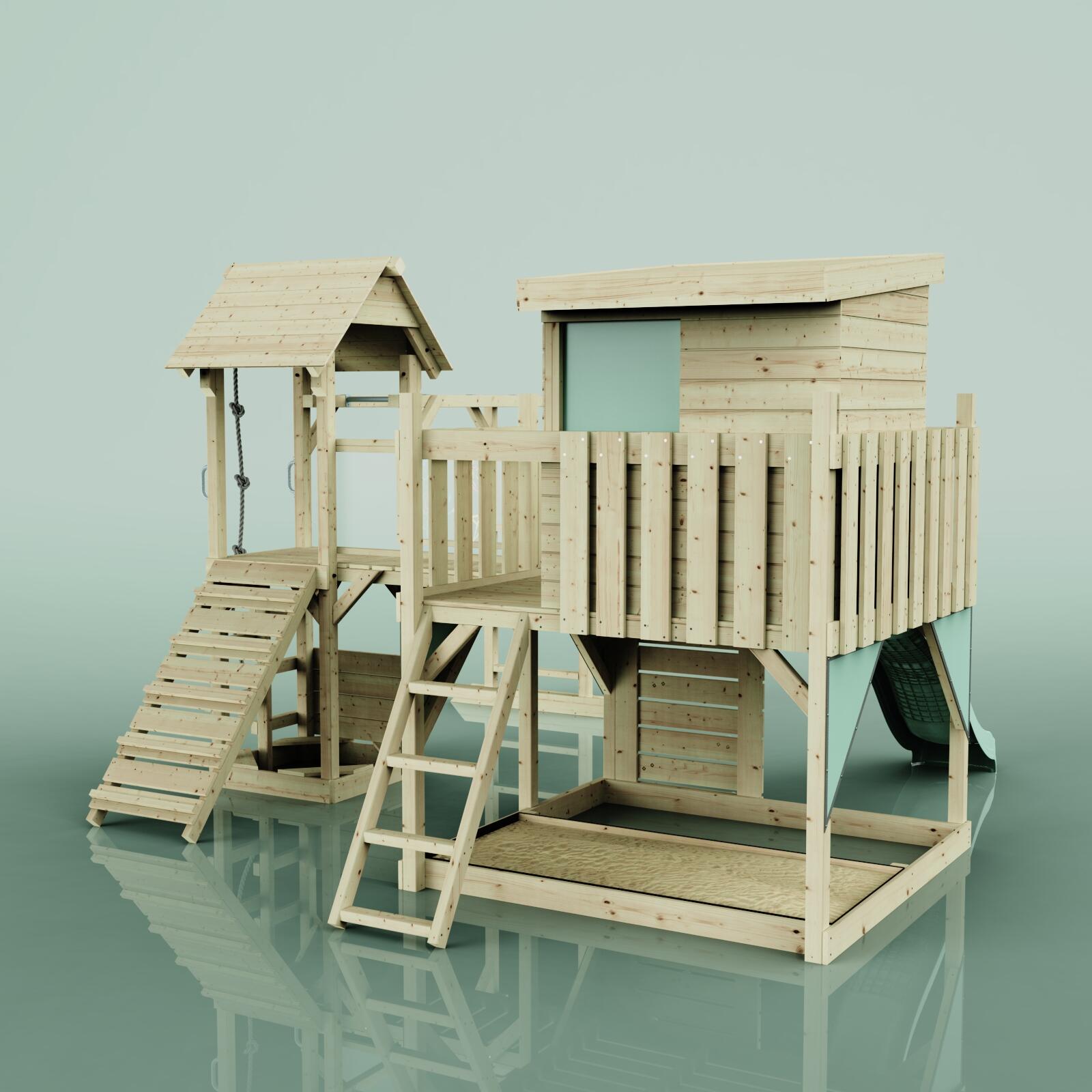 Spielturm Joost in Mintgrün - 406 × 444 × 274 cm 3/5
