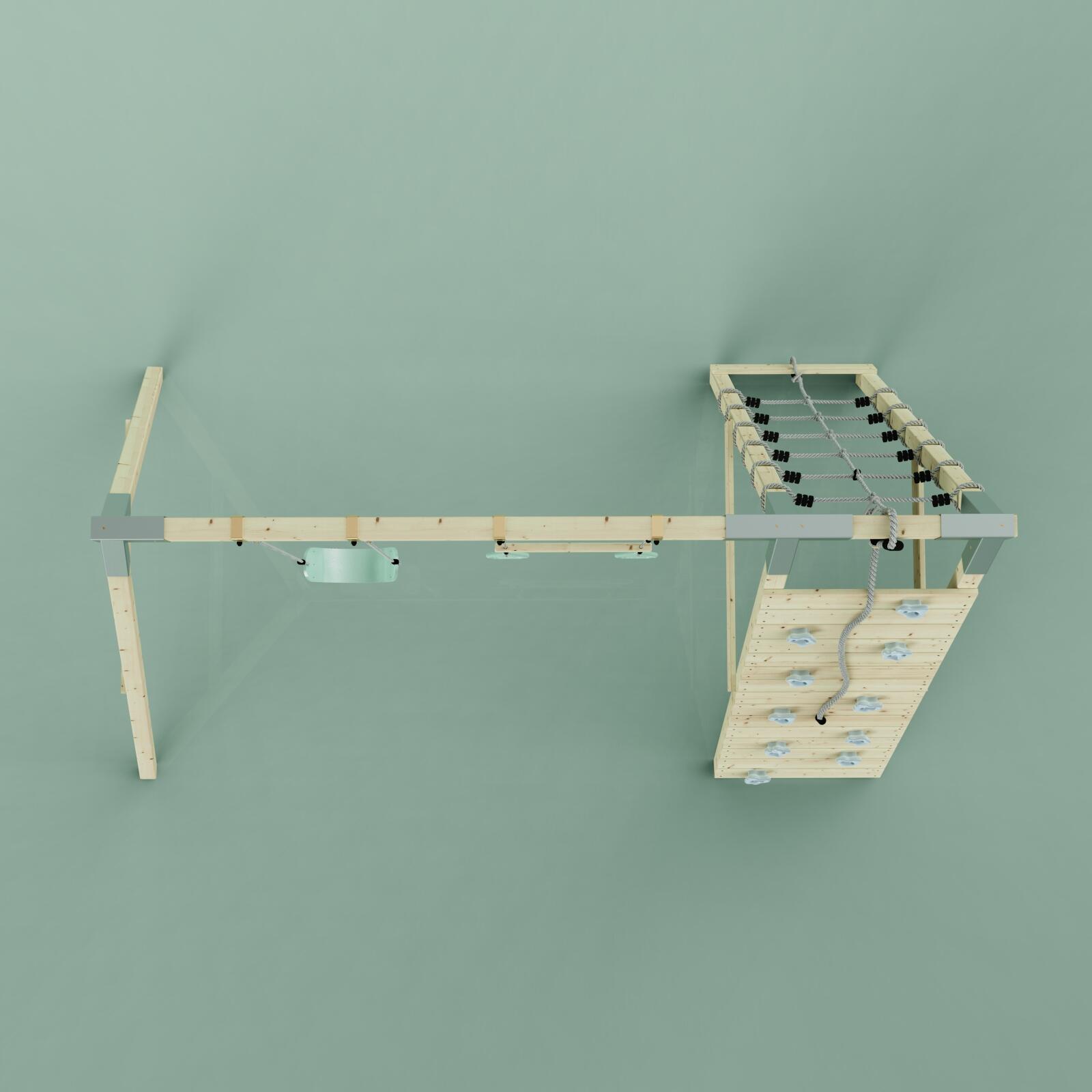 Klettergerüst Waschbär in Mintgrün - 182 × 326 × 212 cm 6/6