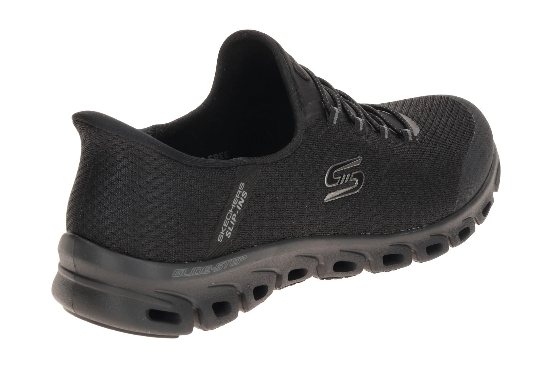 Skechers Glide Step Slipper Schuhe schwarz Slip-Ins 104547 4/7