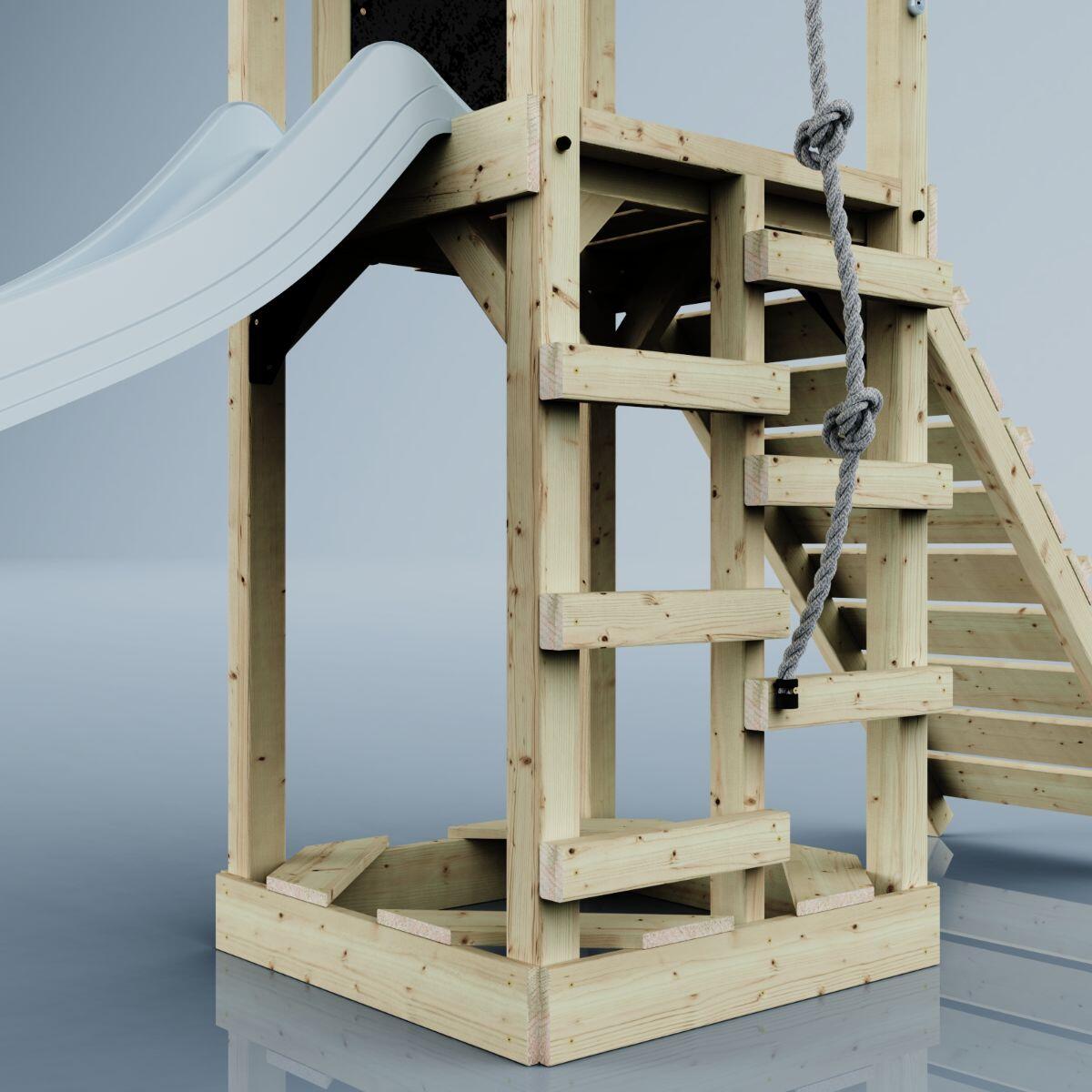 Spielturm Lillehammer in Eisblau - 357 × 112 × 273 cm 6/6