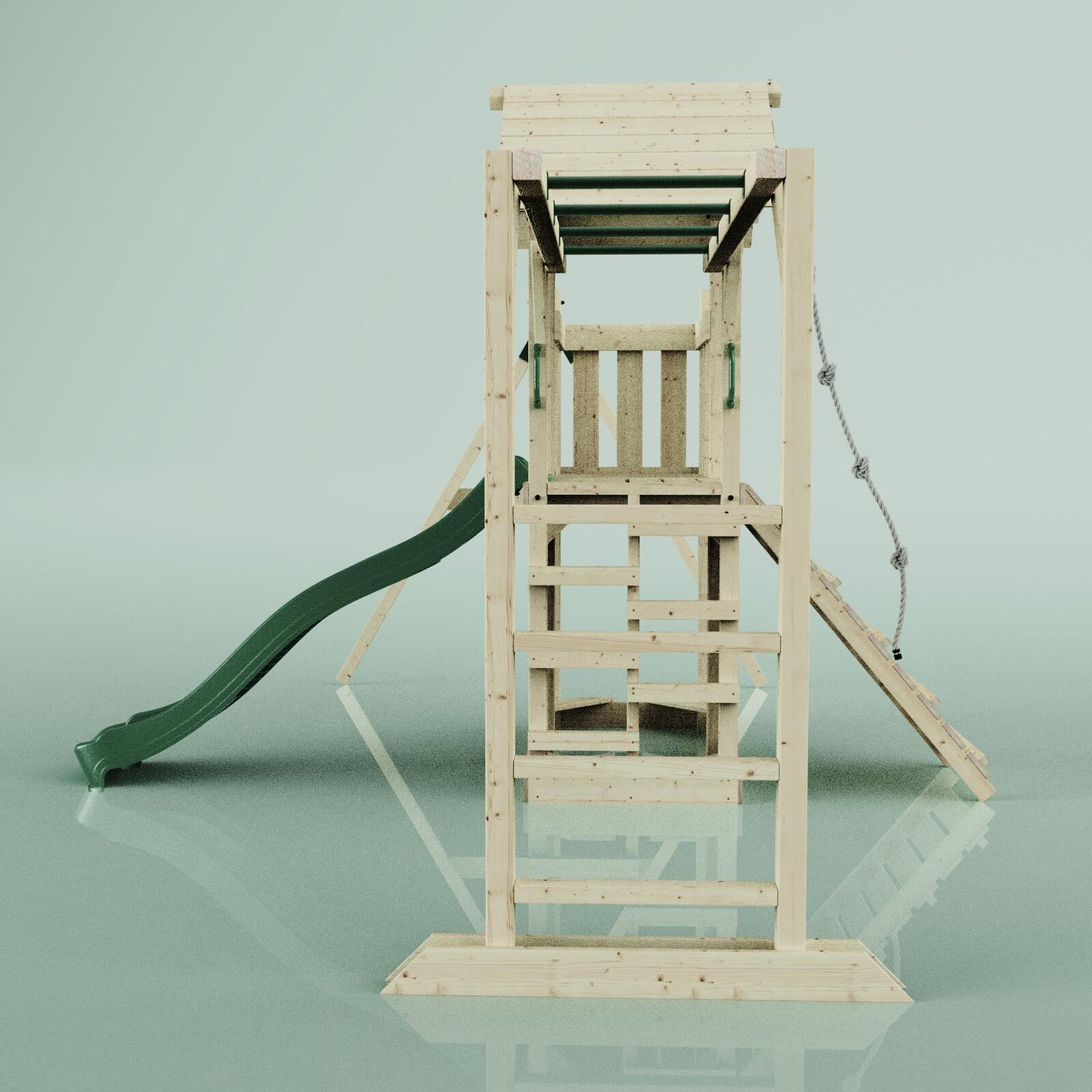 Spielturm Malmö in Dunkelgrün - 358 × 400 × 275 cm 3/6