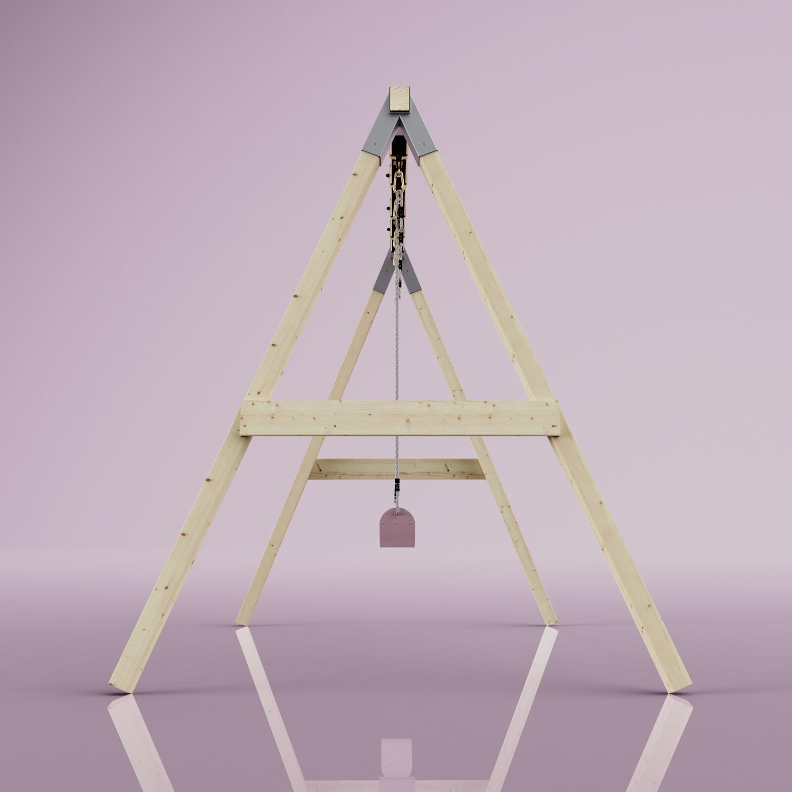 Schaukel Nachtfalter in Altrosa - 182 × 286 × 212 cm 3/6