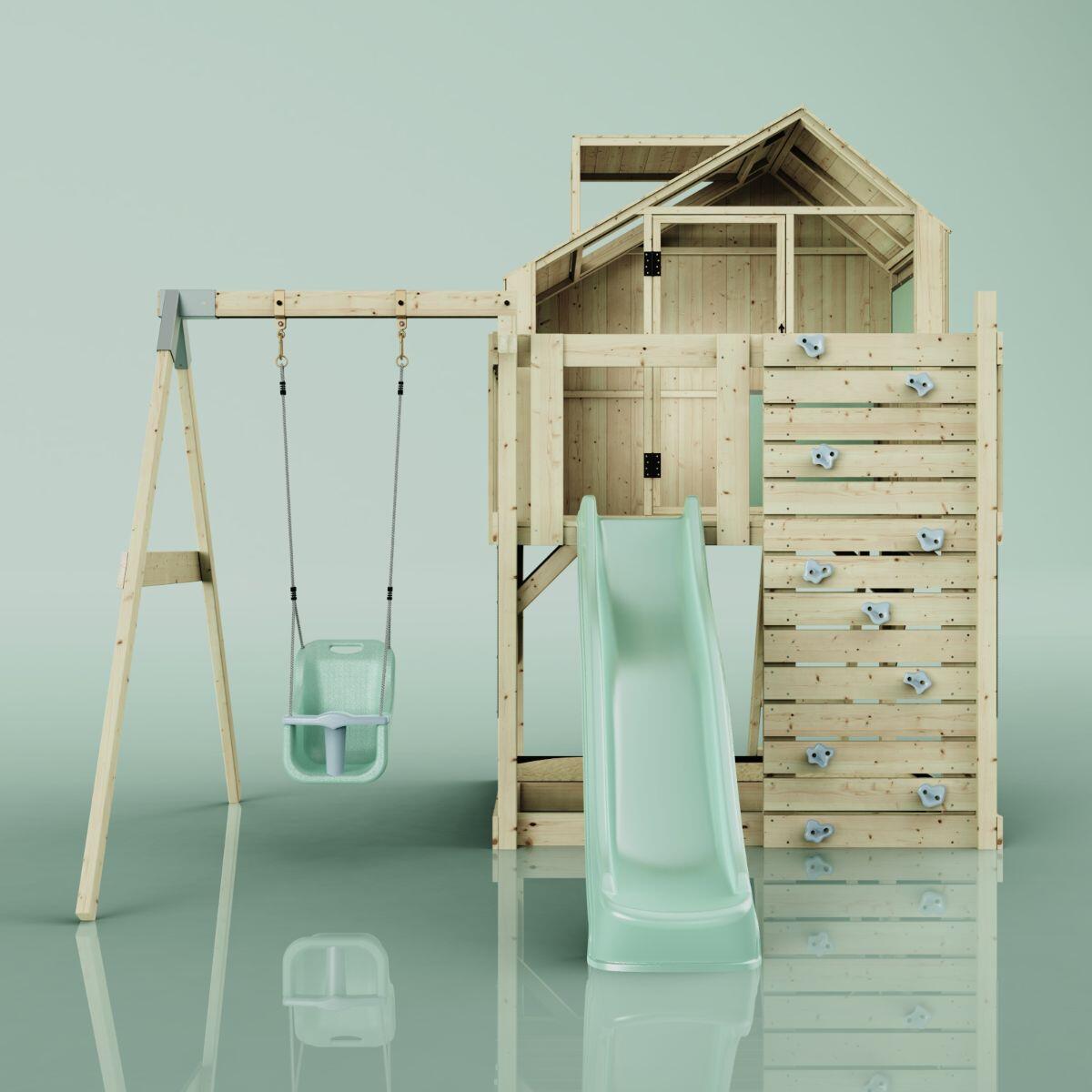 Spielturm Madita mit Babyschaukel in Mintgrün - 414 × 308 × 291 cm 2/6