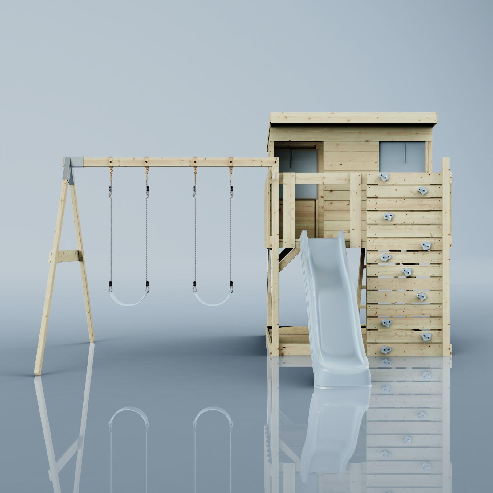 Spielturm Nils mit Kinderschaukel in Eisblau - 415 × 396 × 260 cm 2/6