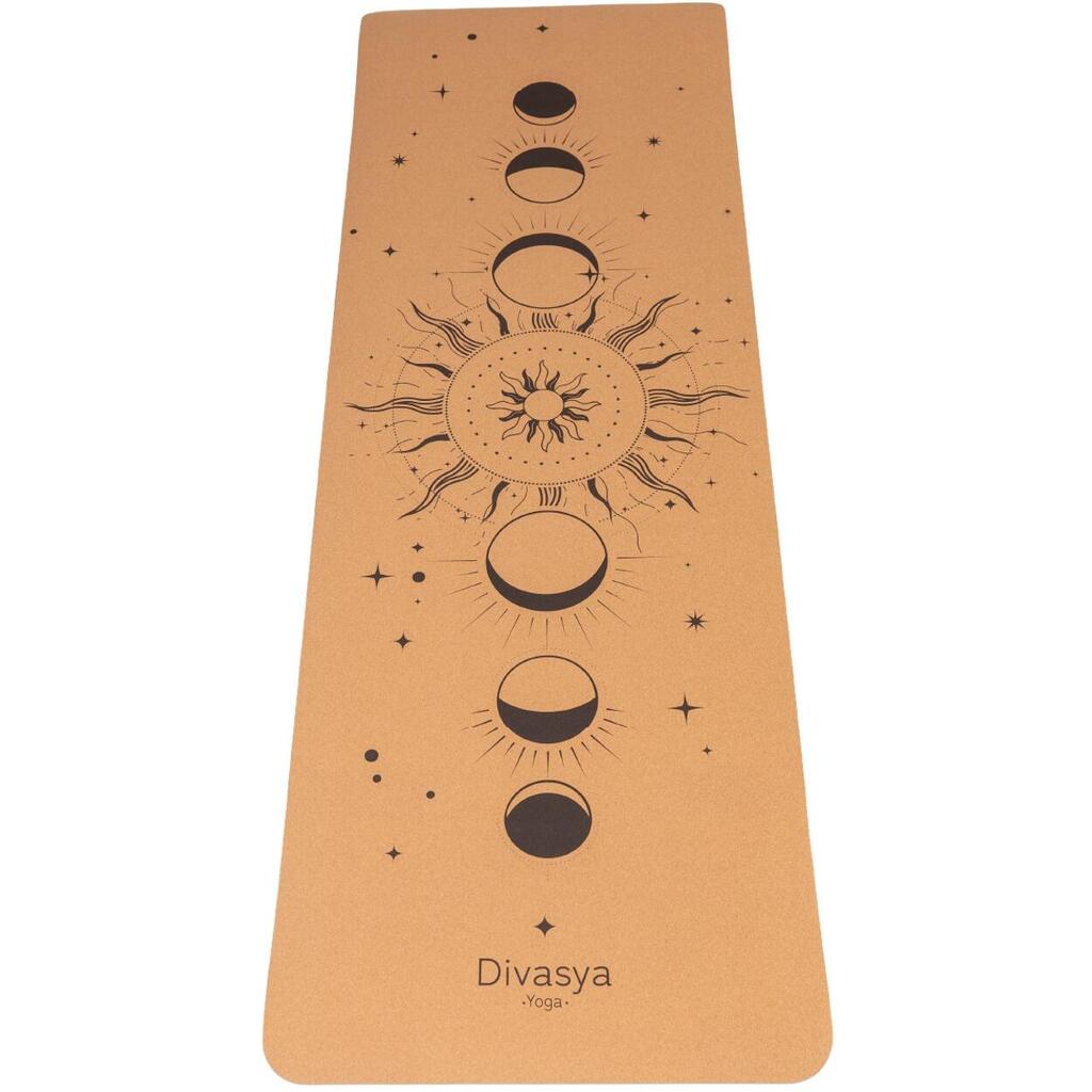 Yoga cork mat | lightweight, non-slip & cushioning | in 4 yoga designs