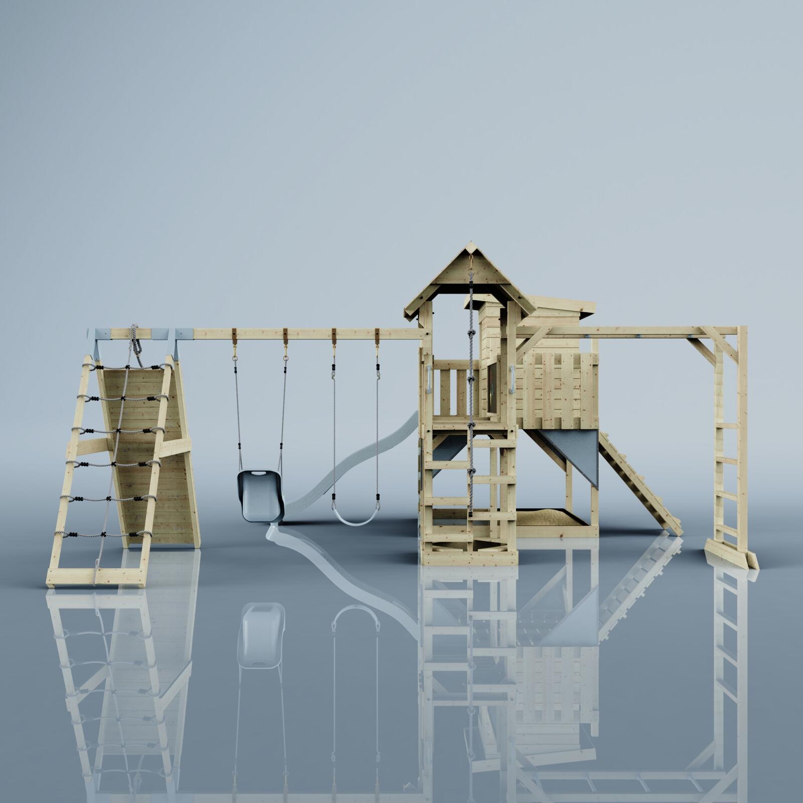 Spielturm Lars mit Babyschaukel in Eisblau - 503 × 562 × 274 cm 2/5