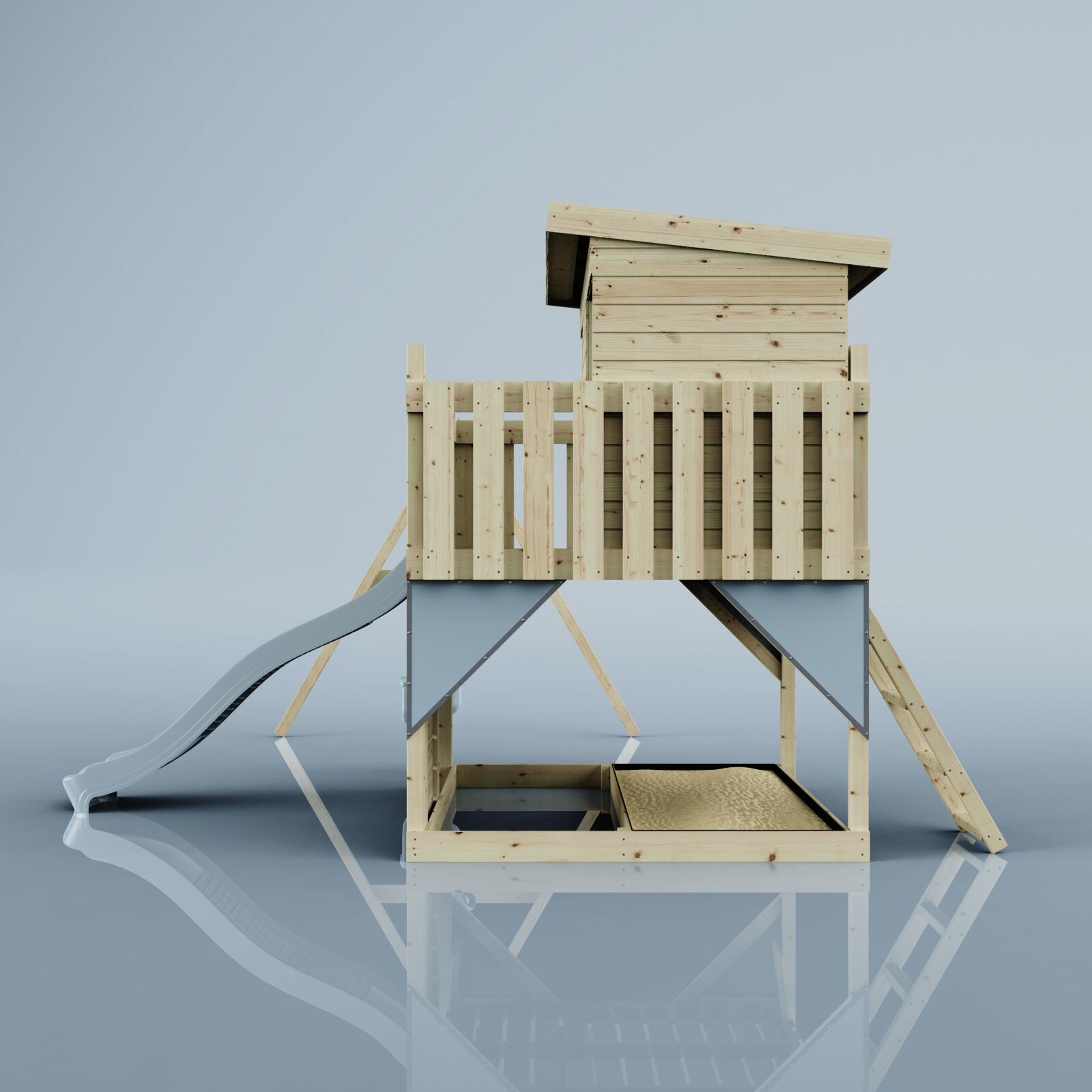 Spielturm Nils mit Babyschaukel in Eisblau - 415 × 396 × 260 cm 3/6