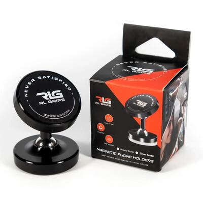 Magnetische smartphonehouder voor fitness en racks, dubbele magneet 360° zwart