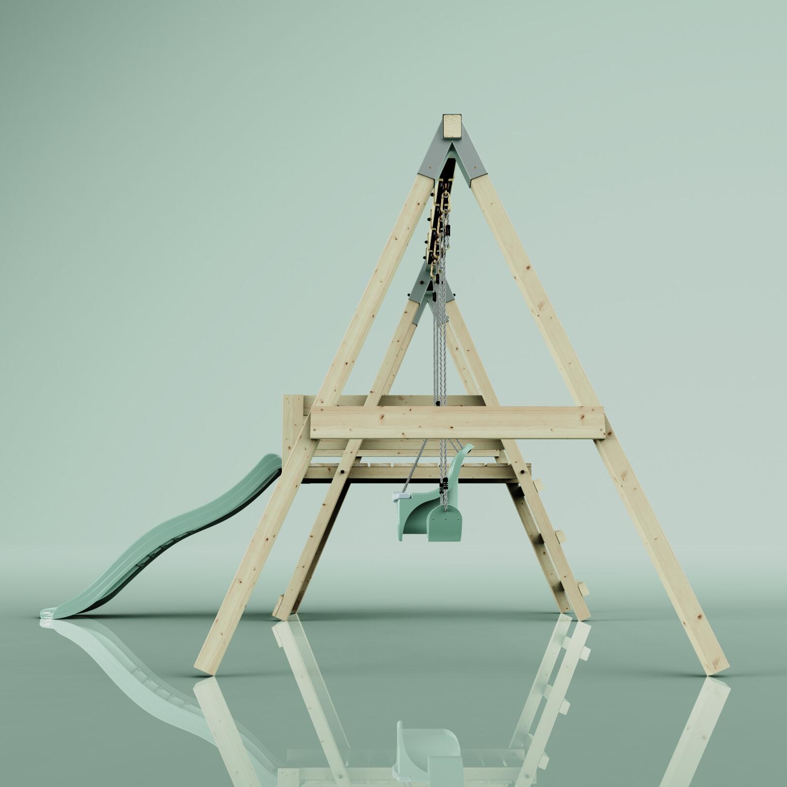 Schaukel Pfau in Mintgrün - 294 × 326 × 212 cm 3/6