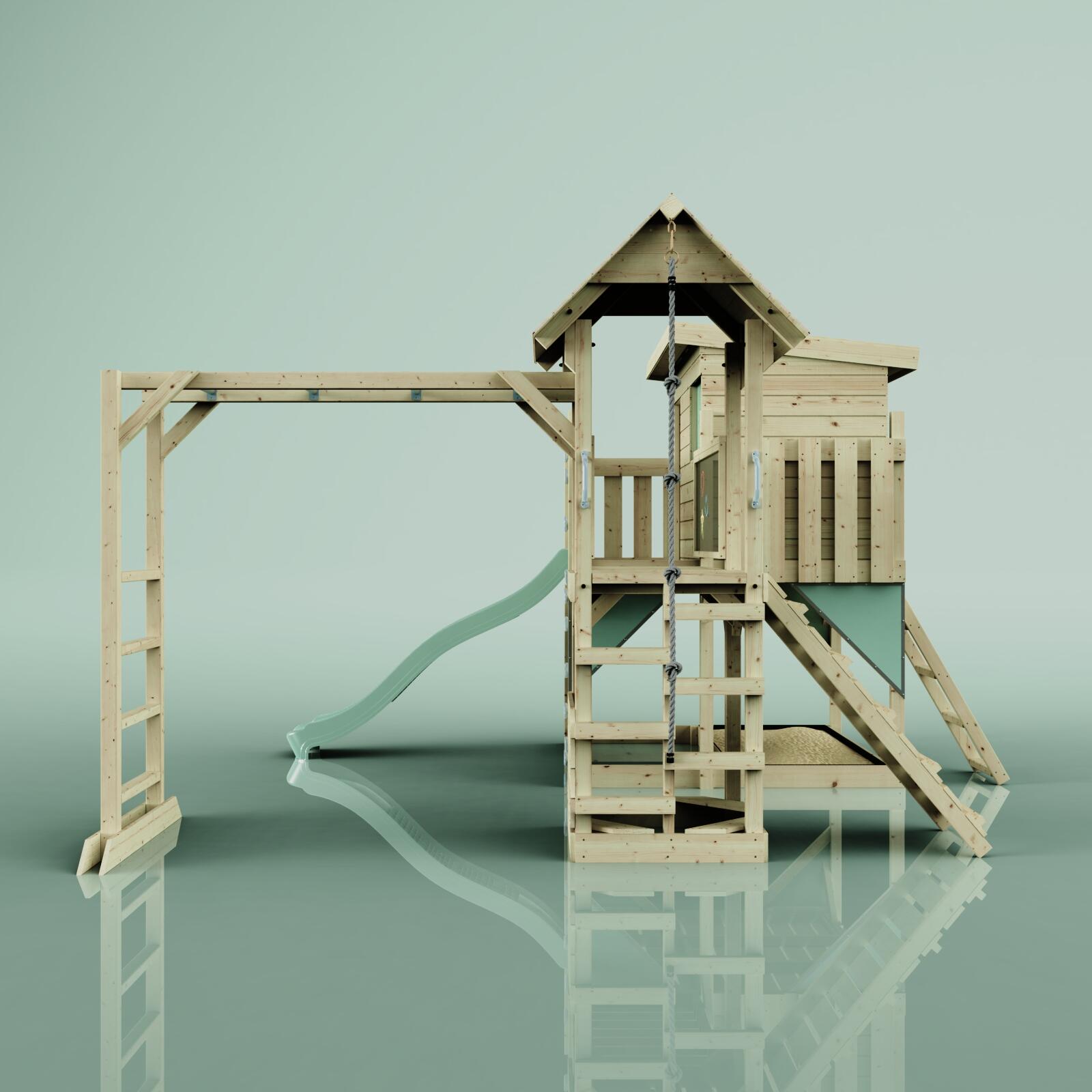 Spielturm Isak in Mintgrün - 406 × 444 × 274 cm 2/5