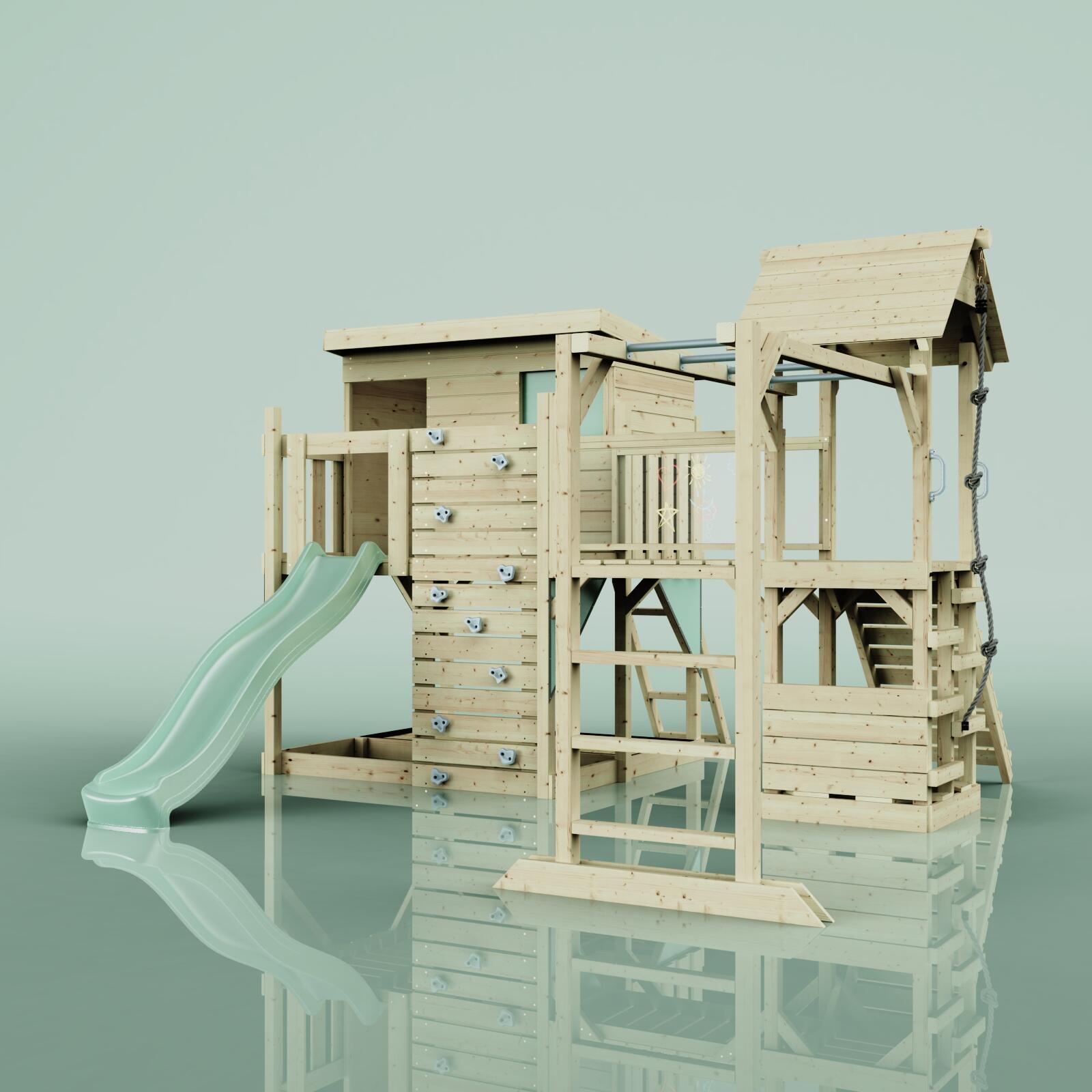 Spielturm Isak in Mintgrün - 406 × 444 × 274 cm 5/5