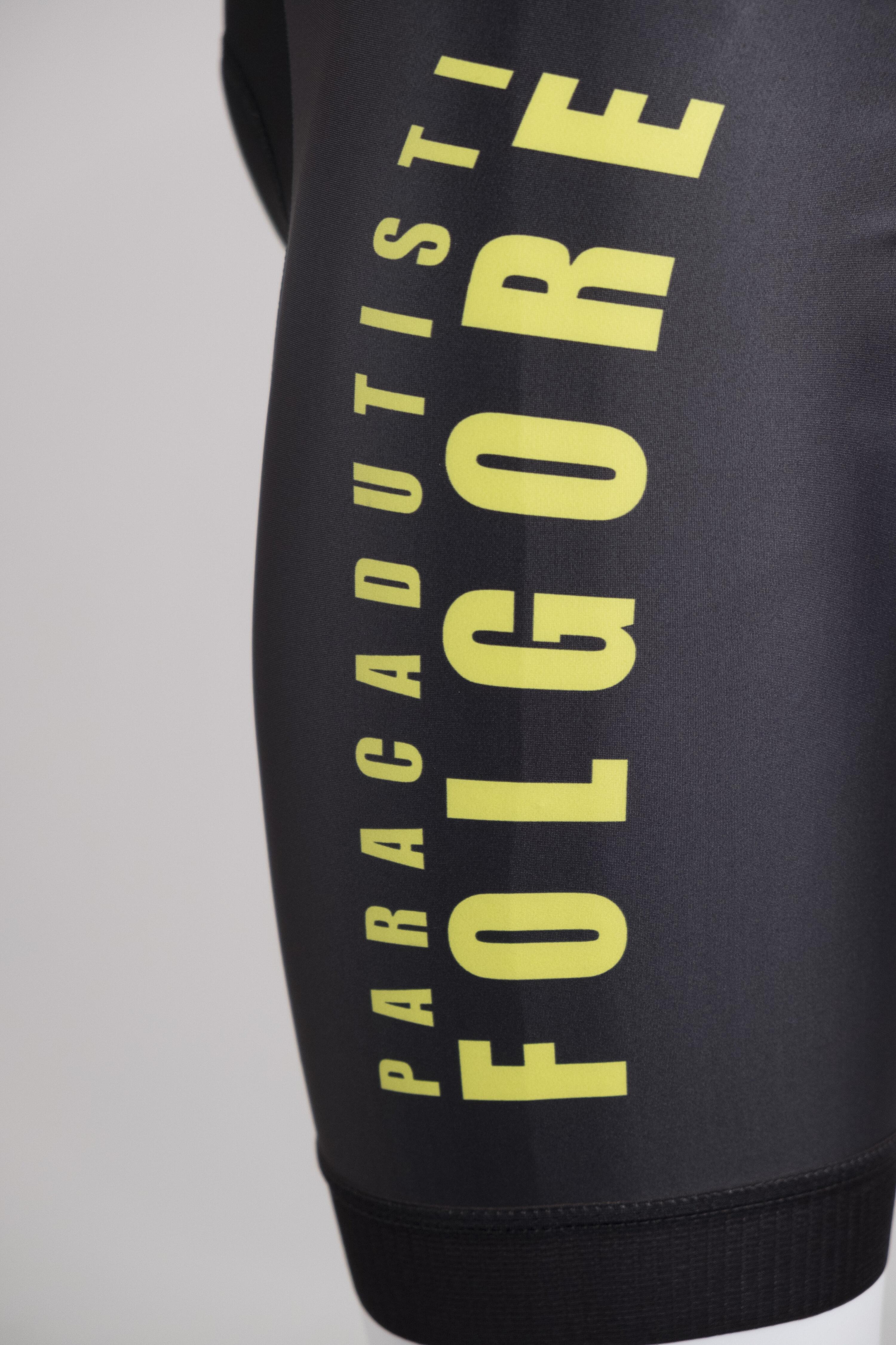 Salopette ciclismo Esercito nera uomo 3/4