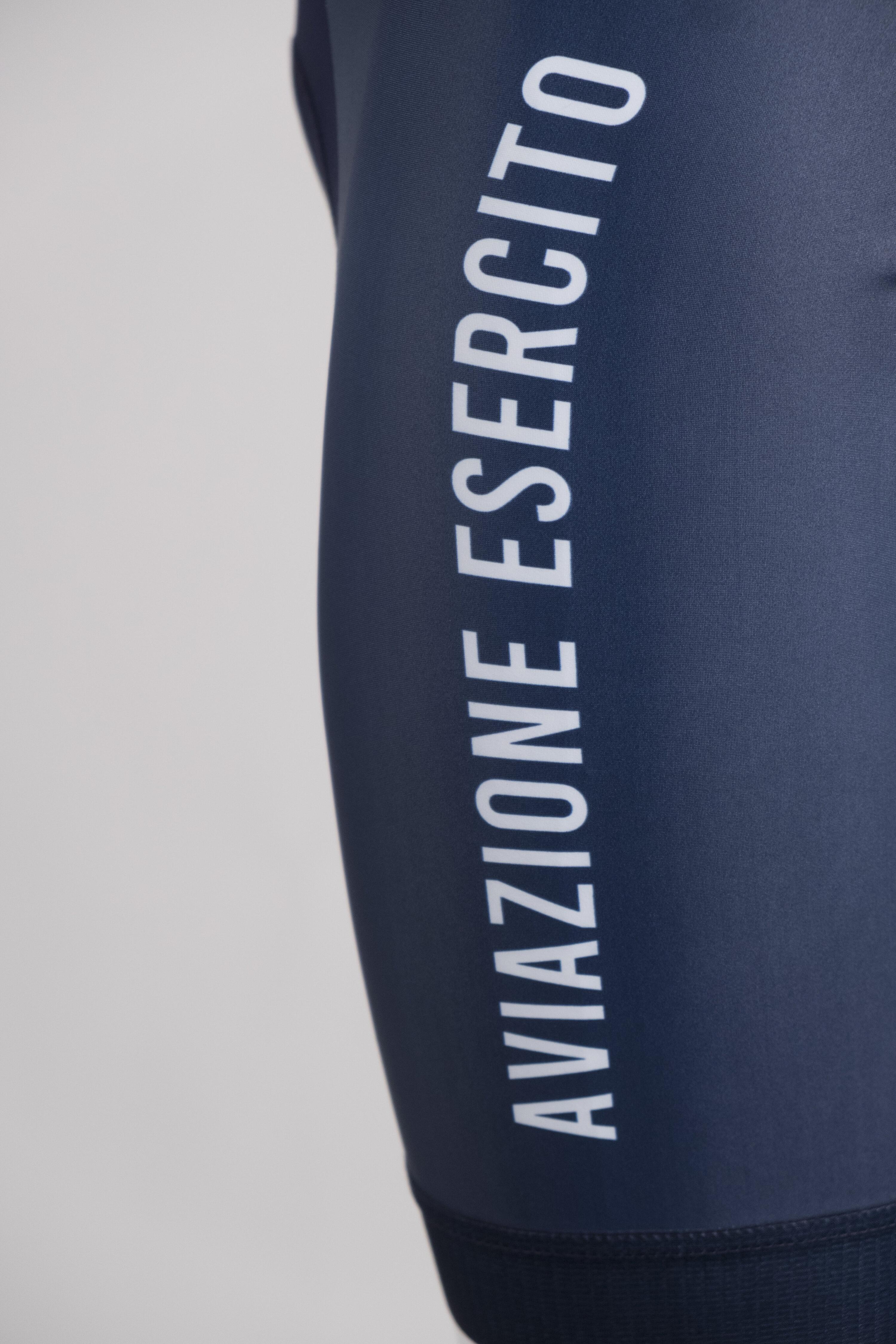 Salopette ciclismo Esercito blu uomo 3/4