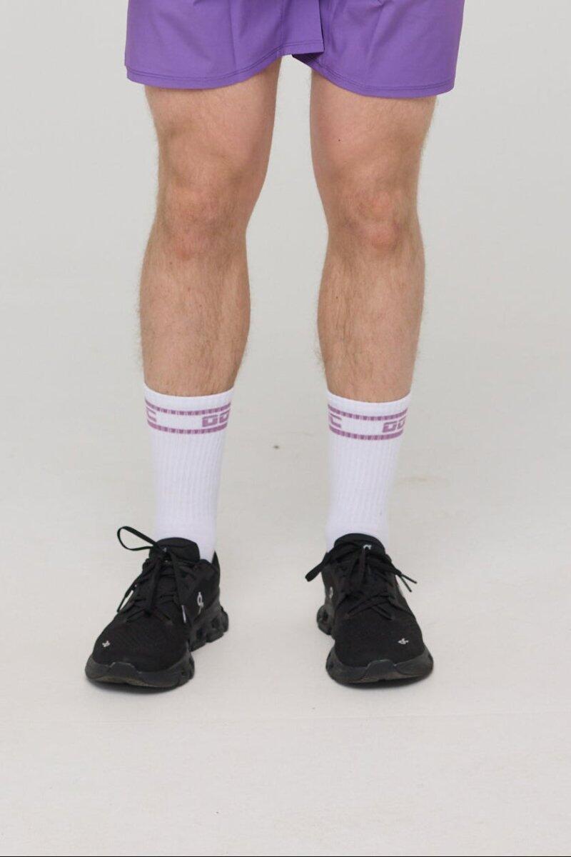 Chaussettes Crew Violet 3/4