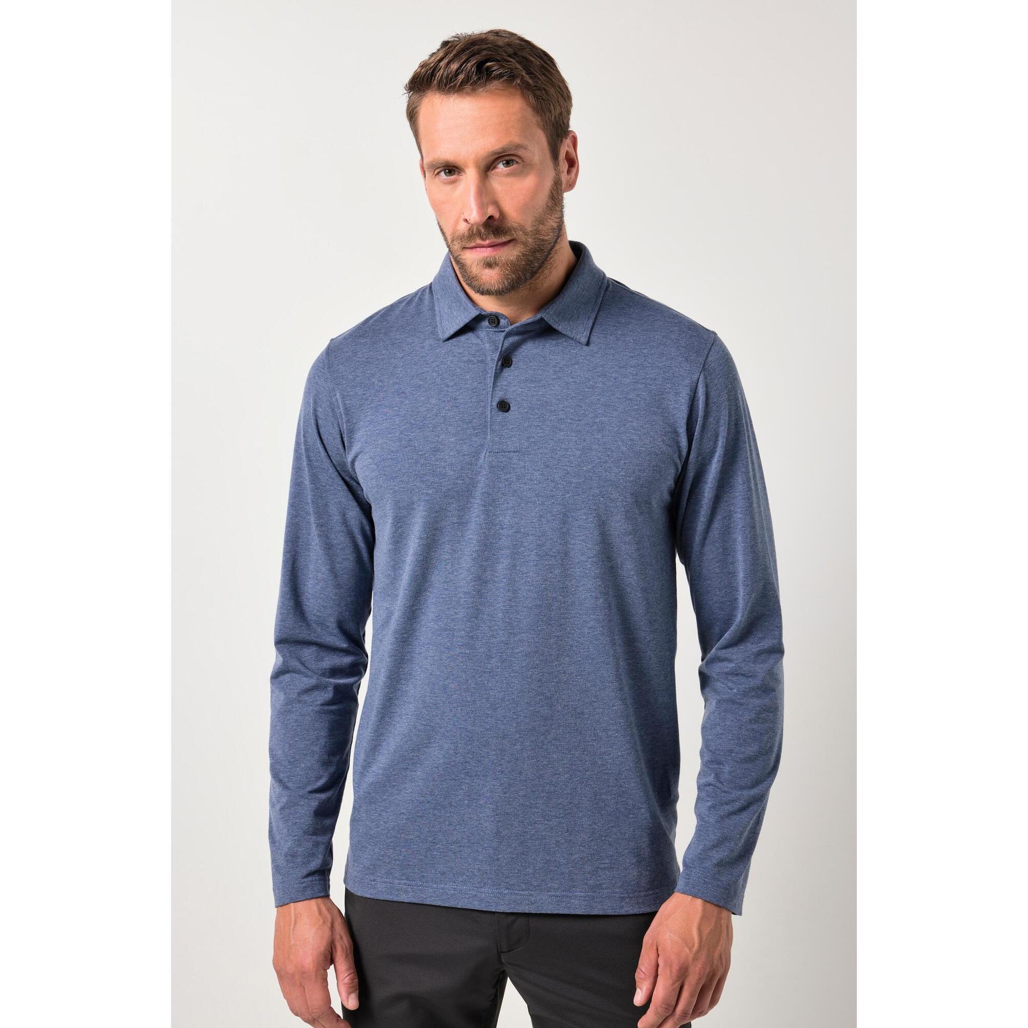 Jay-pi - Hommes Polo Manches Longues Spécial Golf - Polo Manches Longues - Bleu|gris - Decathlon