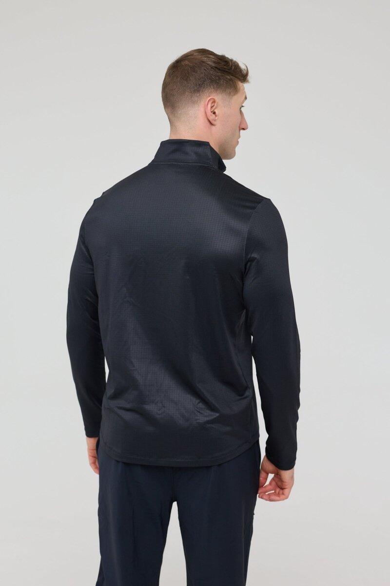 Dames Fitness Sport-Oberteil 1/4-Zip Elite Zwart 2/5