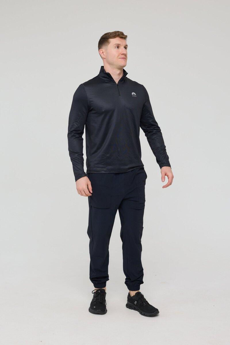 Dames Fitness Sport-Oberteil 1/4-Zip Elite Zwart 4/5