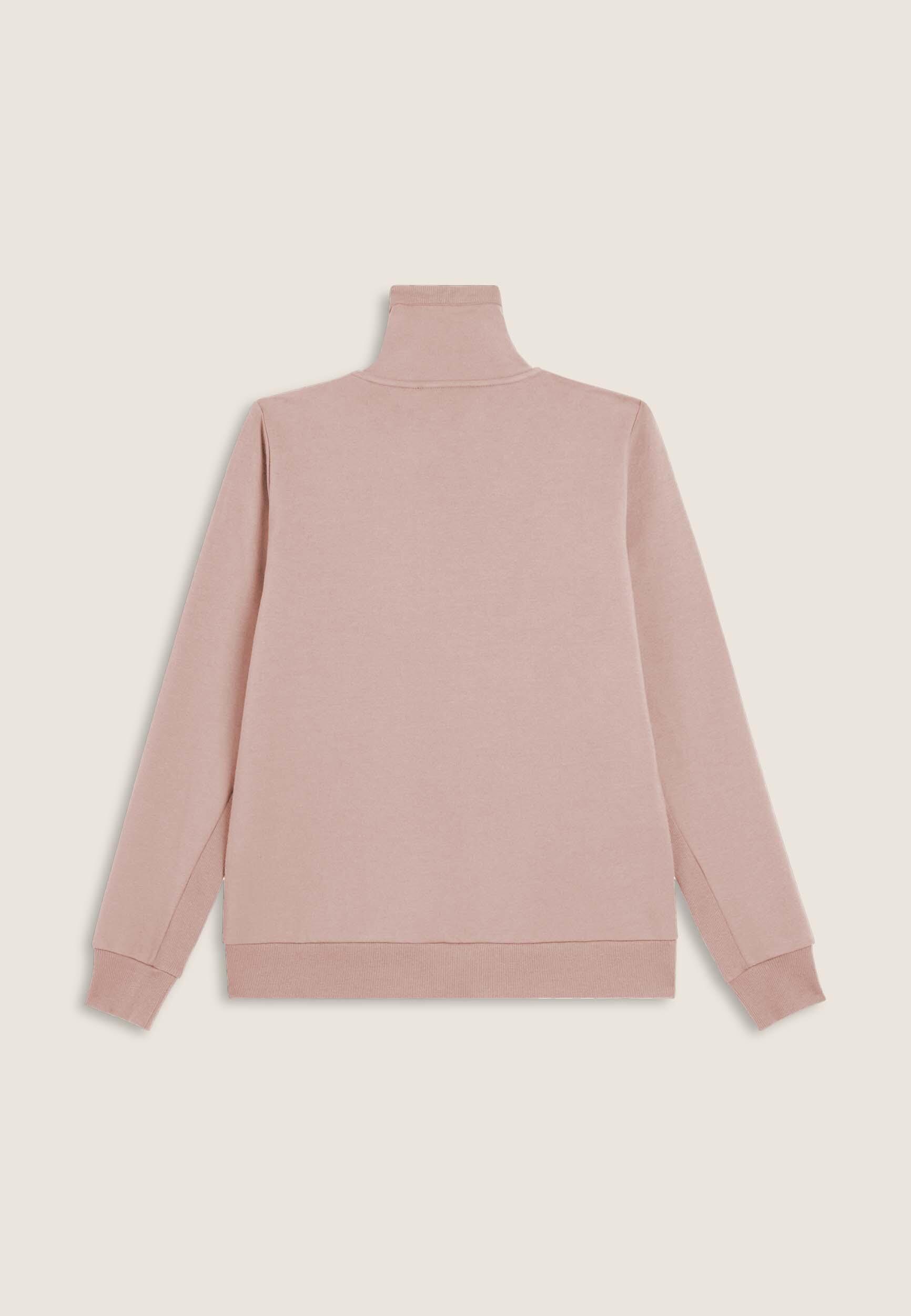 Felpa full zip con collo alto e inserti geometrici 2/3