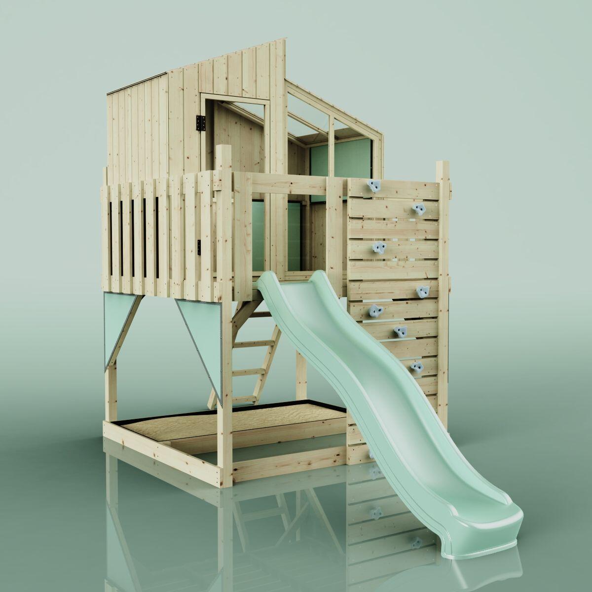 Stelzenhaus Komet in Mintgrün - 414 × 190 × 291 cm 6/6