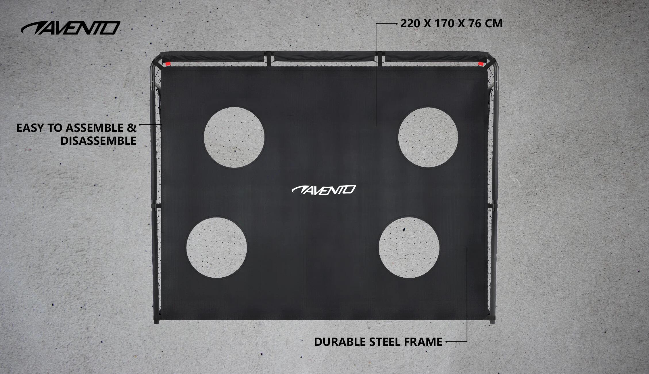 Porta da calcio in acciaio con rete di protezione - 220x170x76 cm 6/7