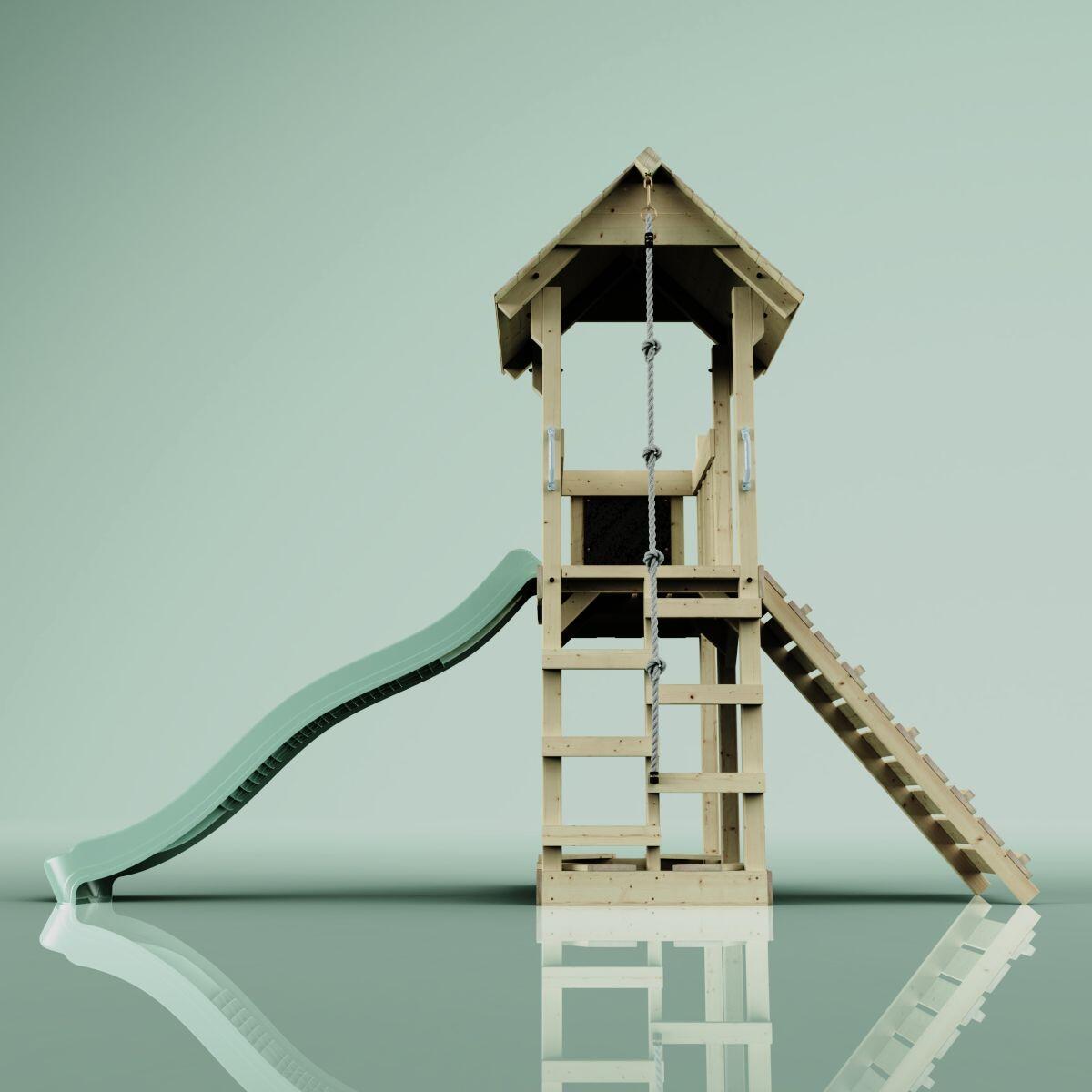 Spielturm Tromso in Mintgrün - 357 × 170 × 273 cm 3/6