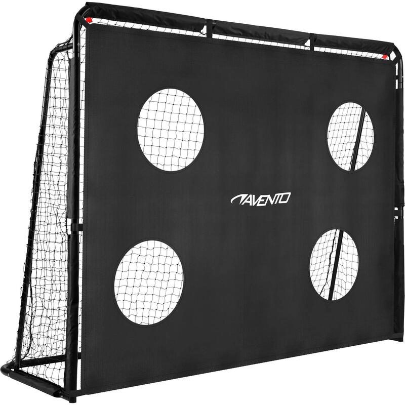 Poartă fotbal din oțel Avento Target 220 x 170 x 76 cm, negru