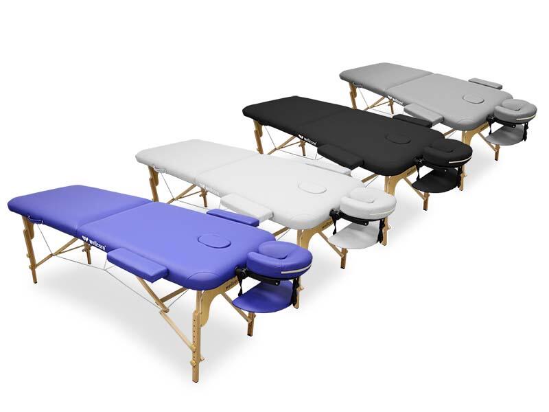 Camilla plegable masaje de madera WELLCORE 185 x 65 cm 3/5