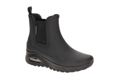 Skechers Uno Rugged Regen Stiefel schwarz Gummistiefel