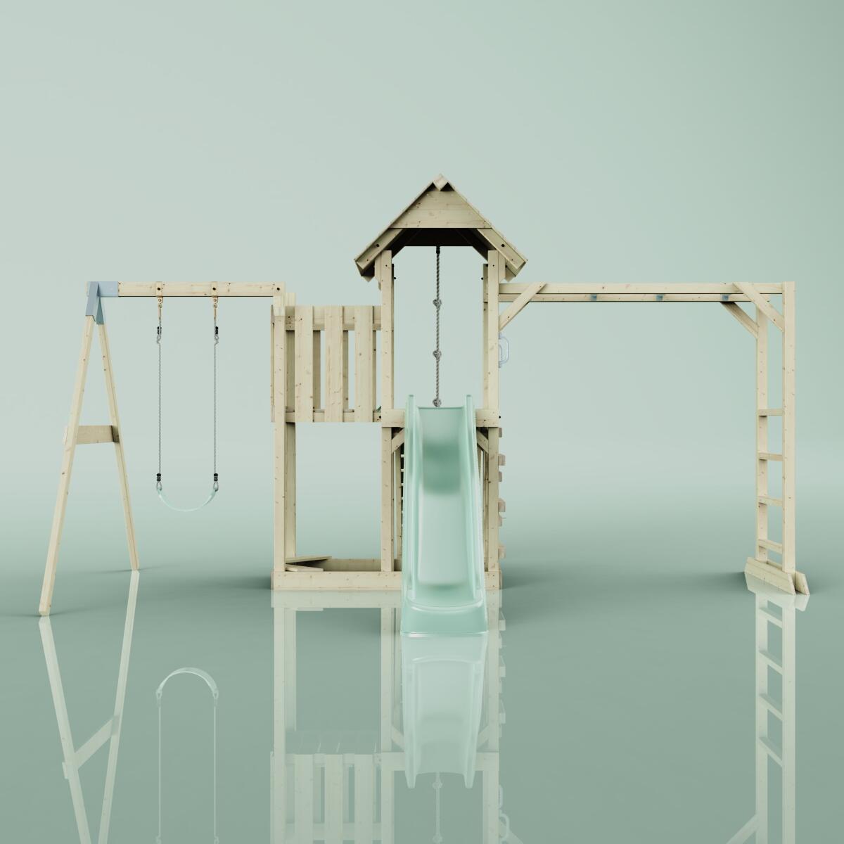 Spielturm Malmö in Mintgrün - 358 × 400 × 275 cm 2/6