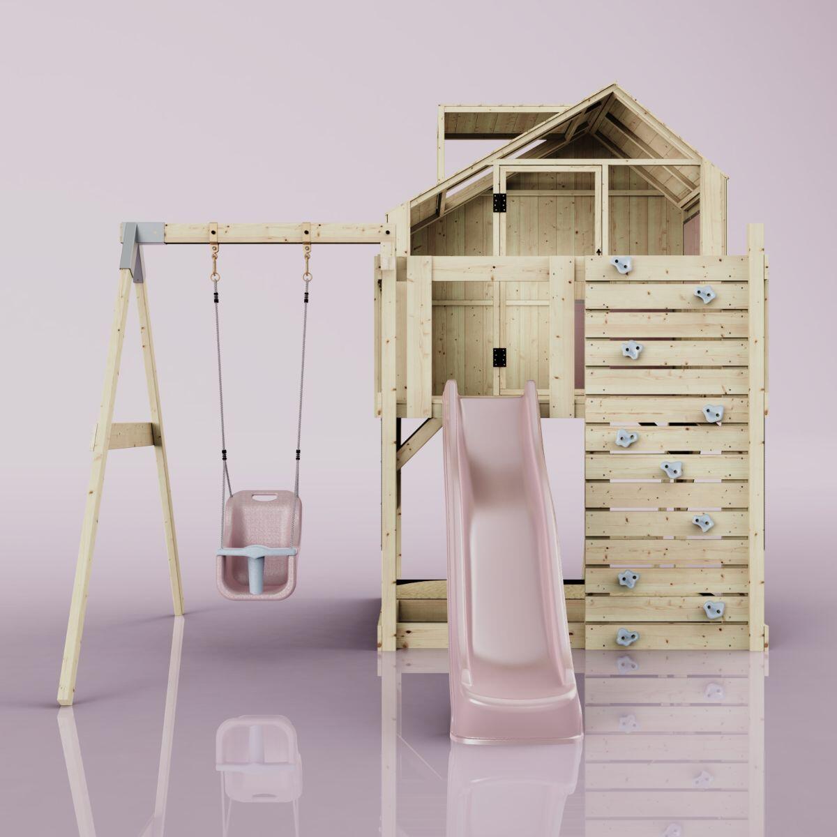 Spielturm Madita mit Babyschaukel in Altrosa - 414 × 308 × 291 cm 2/6