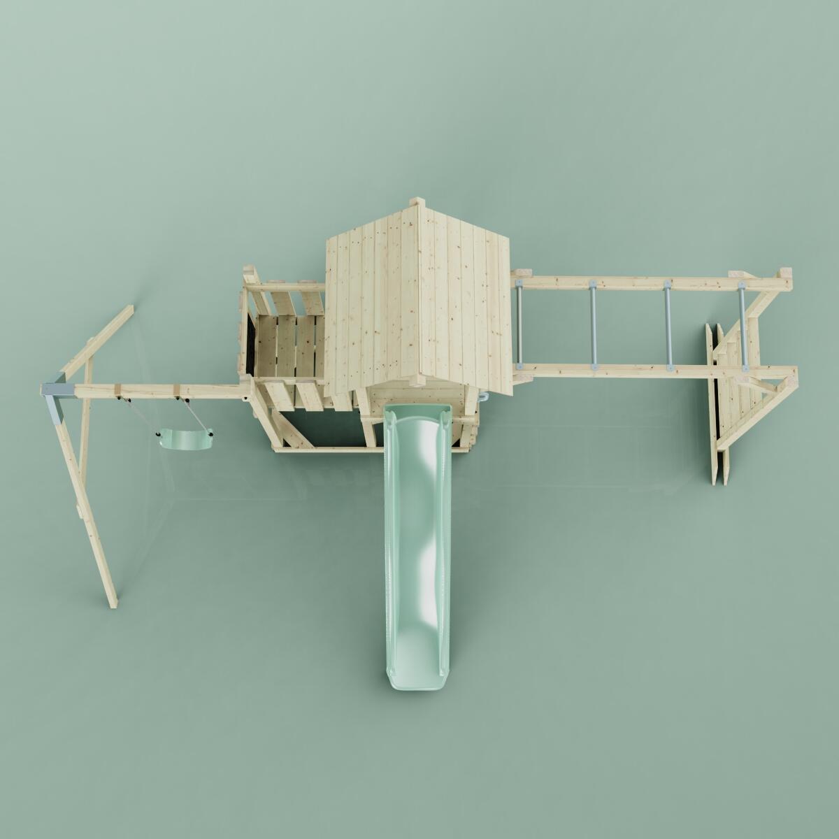 Spielturm Malmö in Mintgrün - 358 × 400 × 275 cm 6/6