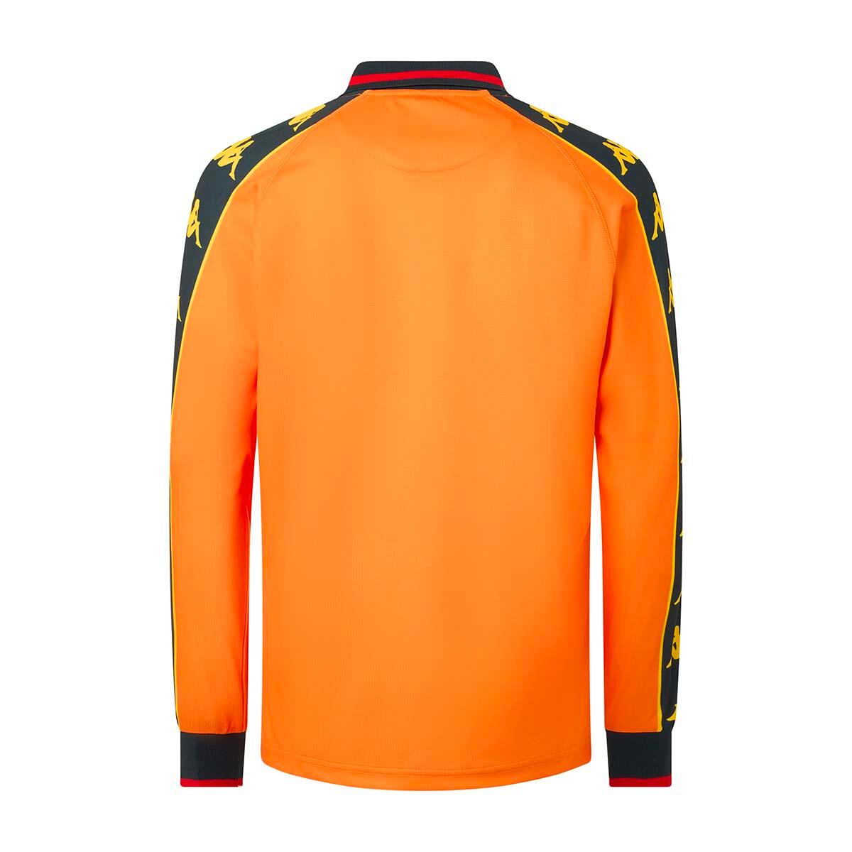 T-shirt da uomo in poliestere riciclato arancione da calcio 7/7