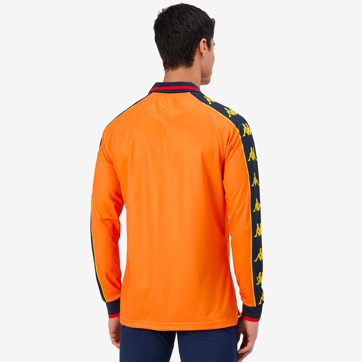 T-shirt da uomo in poliestere riciclato arancione da calcio 5/7